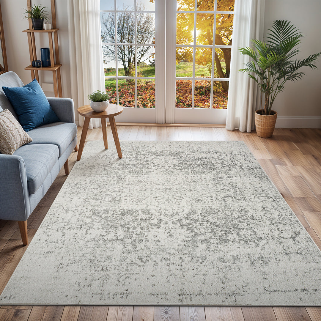 Tapis Vintage Oriental Gris/Blanc Syracusa