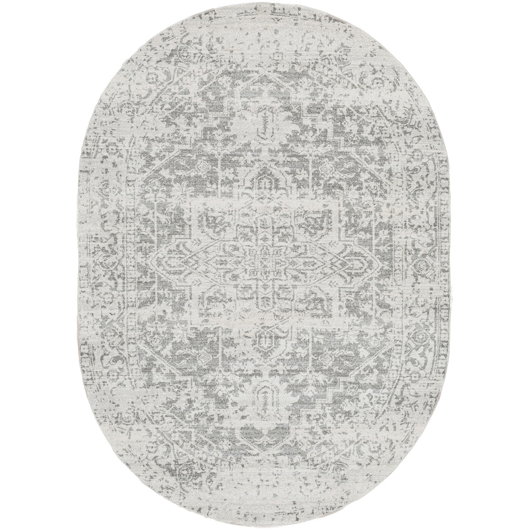 Tapis Oval Vintage Oriental Gris/Blanc Syracusa