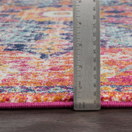 Tapis Vintage Oriental Orange/Bleu Munich