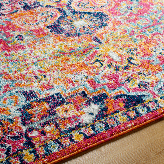 Tapis Vintage Oriental Orange/Bleu Munich