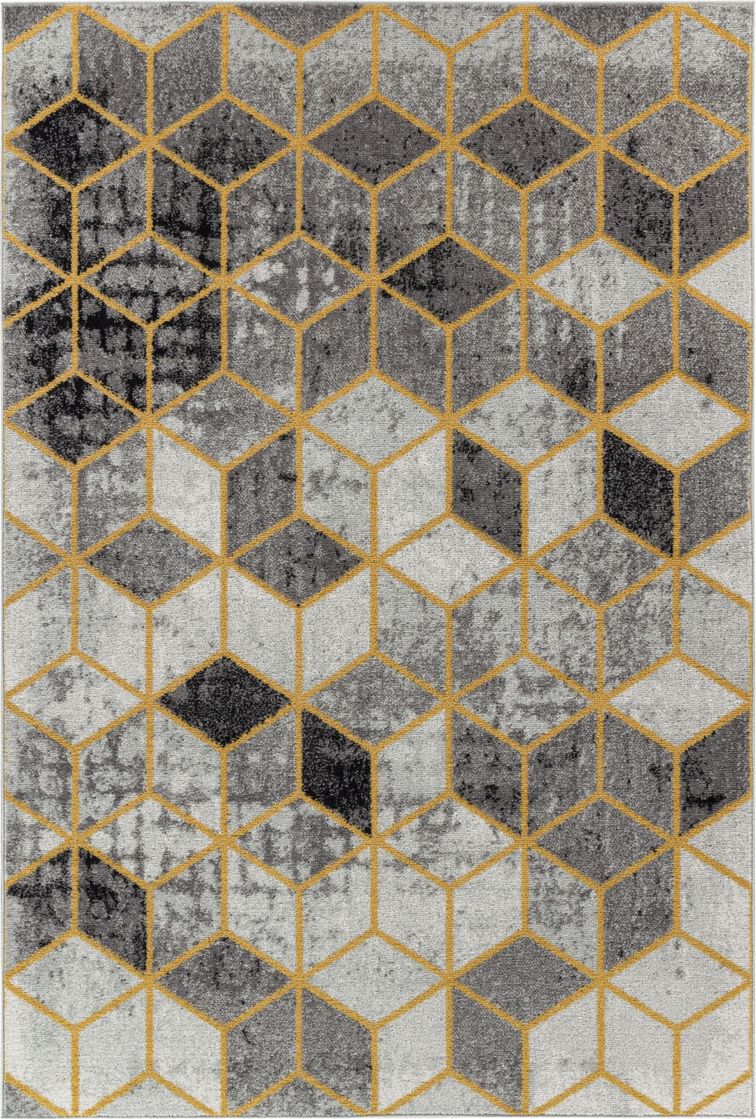 Tapis Scandinave Moderne Gris/Jaune Dinant