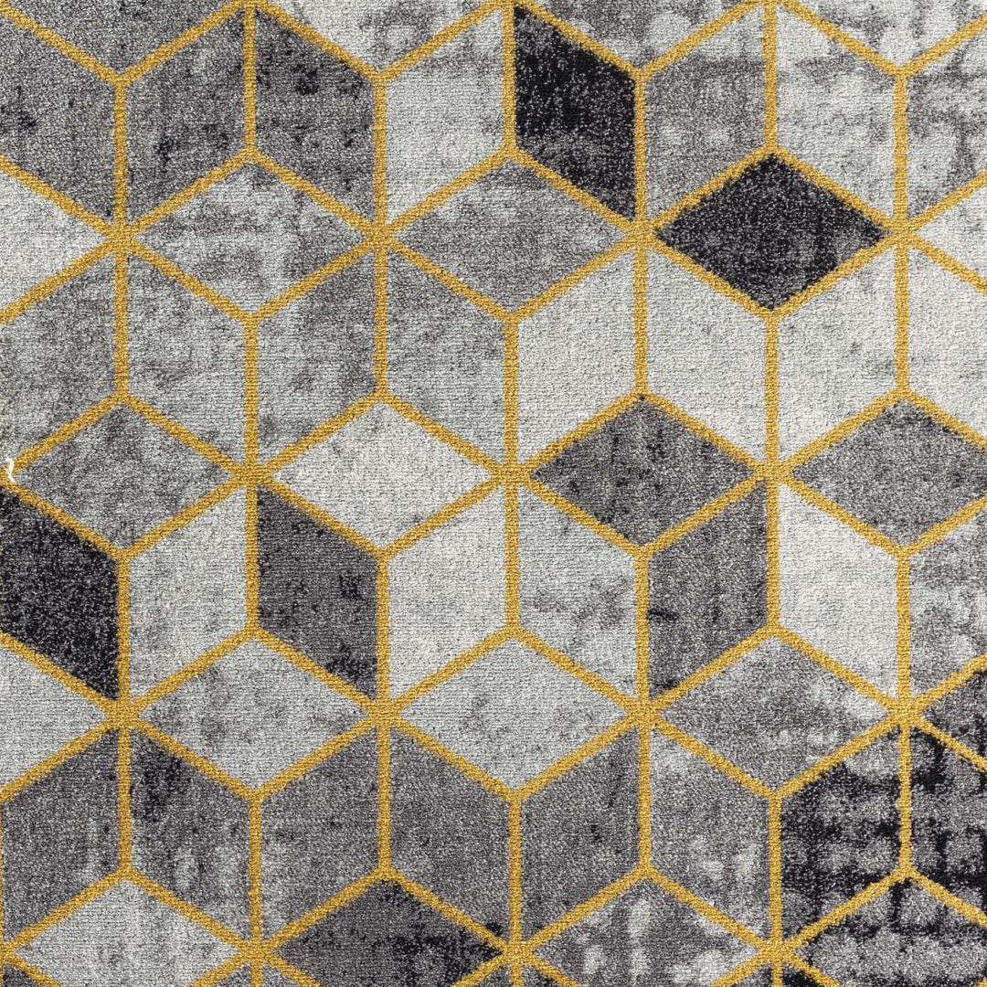 Tapis Scandinave Moderne Gris/Jaune Dinant