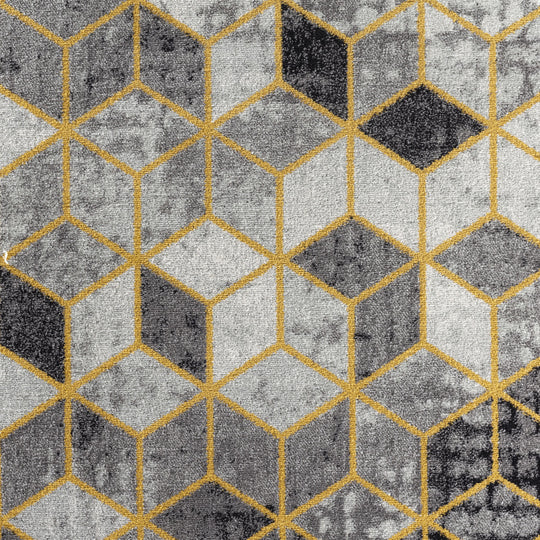 Tapis Scandinave Moderne Gris/Jaune Dinant