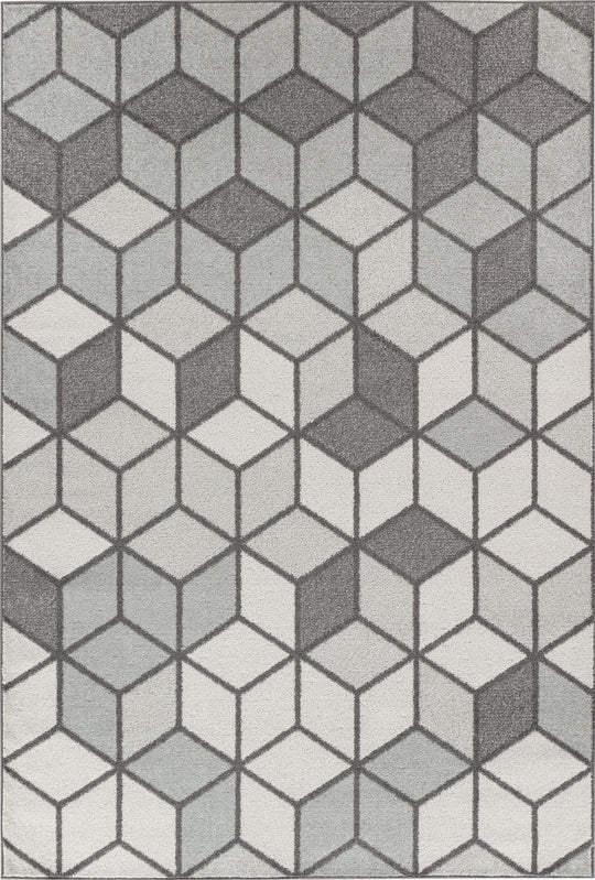 Tapis Scandinave Moderne Blanc/Gris Dinant