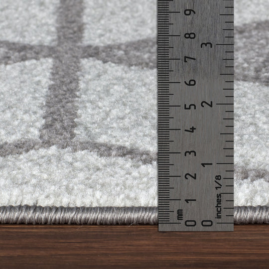 Tapis Scandinave Moderne Blanc/Gris Dinant