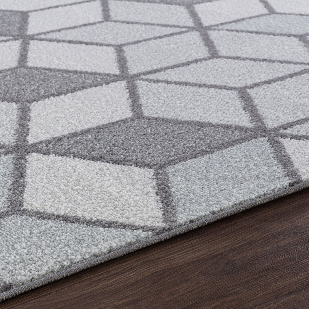 Tapis Scandinave Moderne Blanc/Gris Dinant