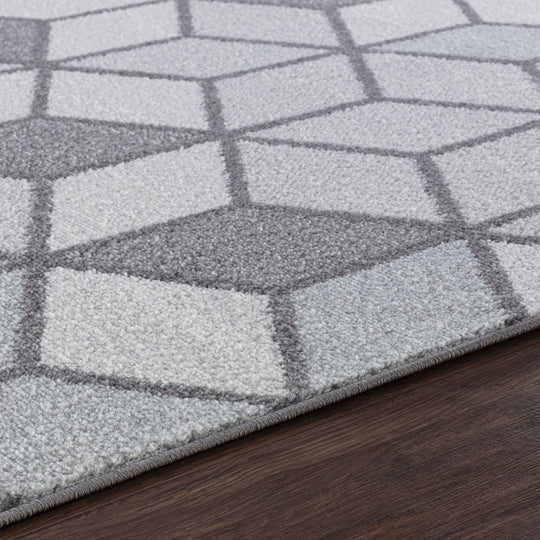 Tapis Scandinave Moderne Blanc/Gris Dinant