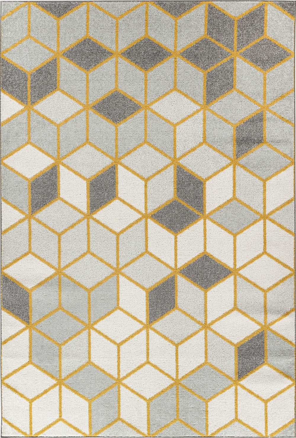 Tapis Scandinave Moderne Blanc/Jaune Dinant