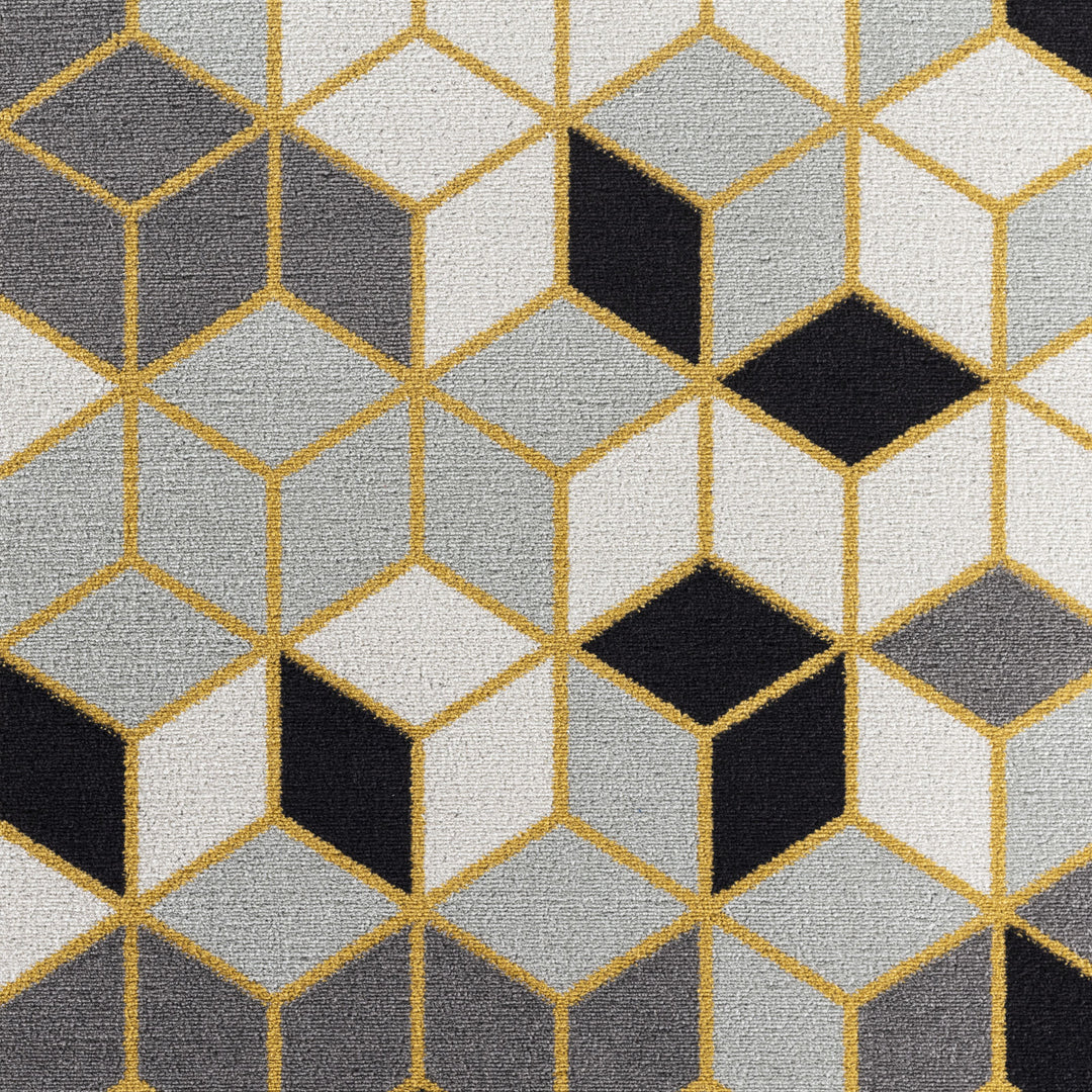 DINANT Tapis Scandinave Moderne Gris/Jaune 120x170