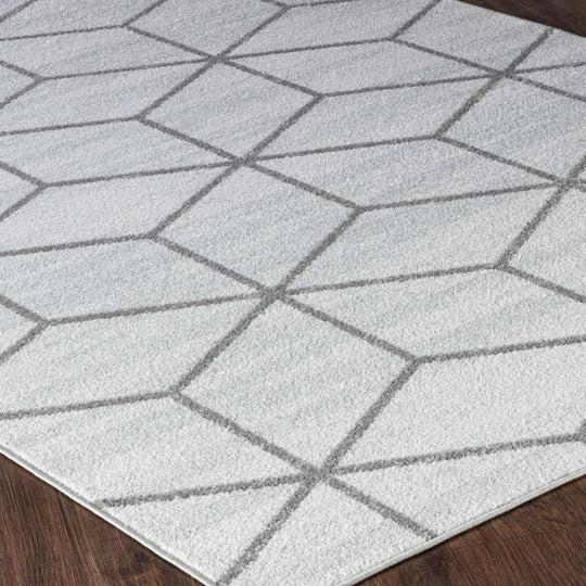 Tapis Scandinave Moderne Blanc/Gris Namur