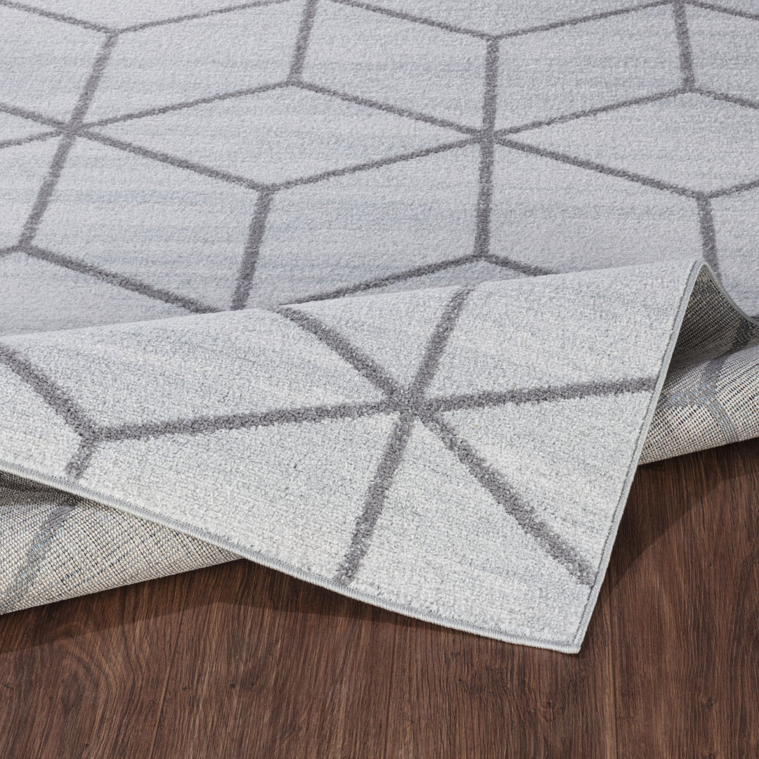 Tapis Scandinave Moderne Blanc/Gris Namur