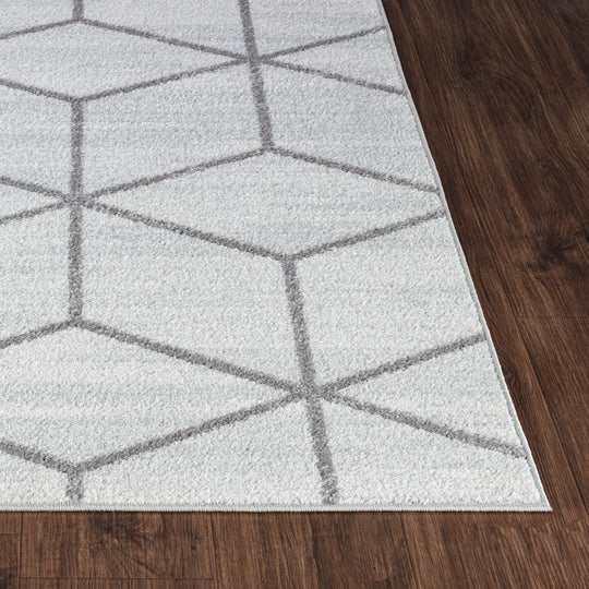 Tapis Scandinave Moderne Blanc/Gris Namur