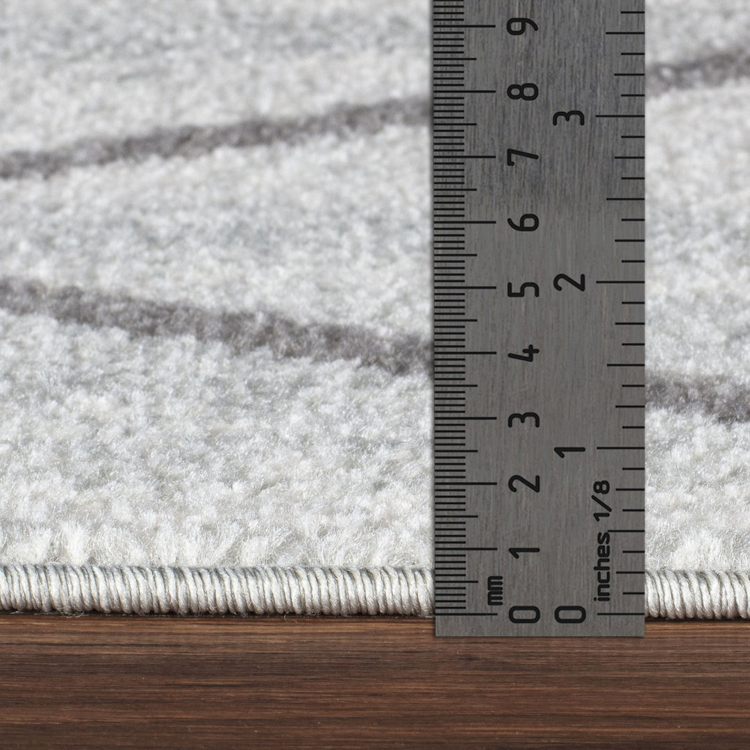 Tapis Scandinave Moderne Blanc/Gris Namur