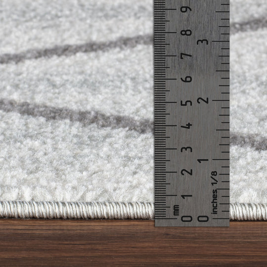 Tapis Scandinave Moderne Blanc/Gris Namur