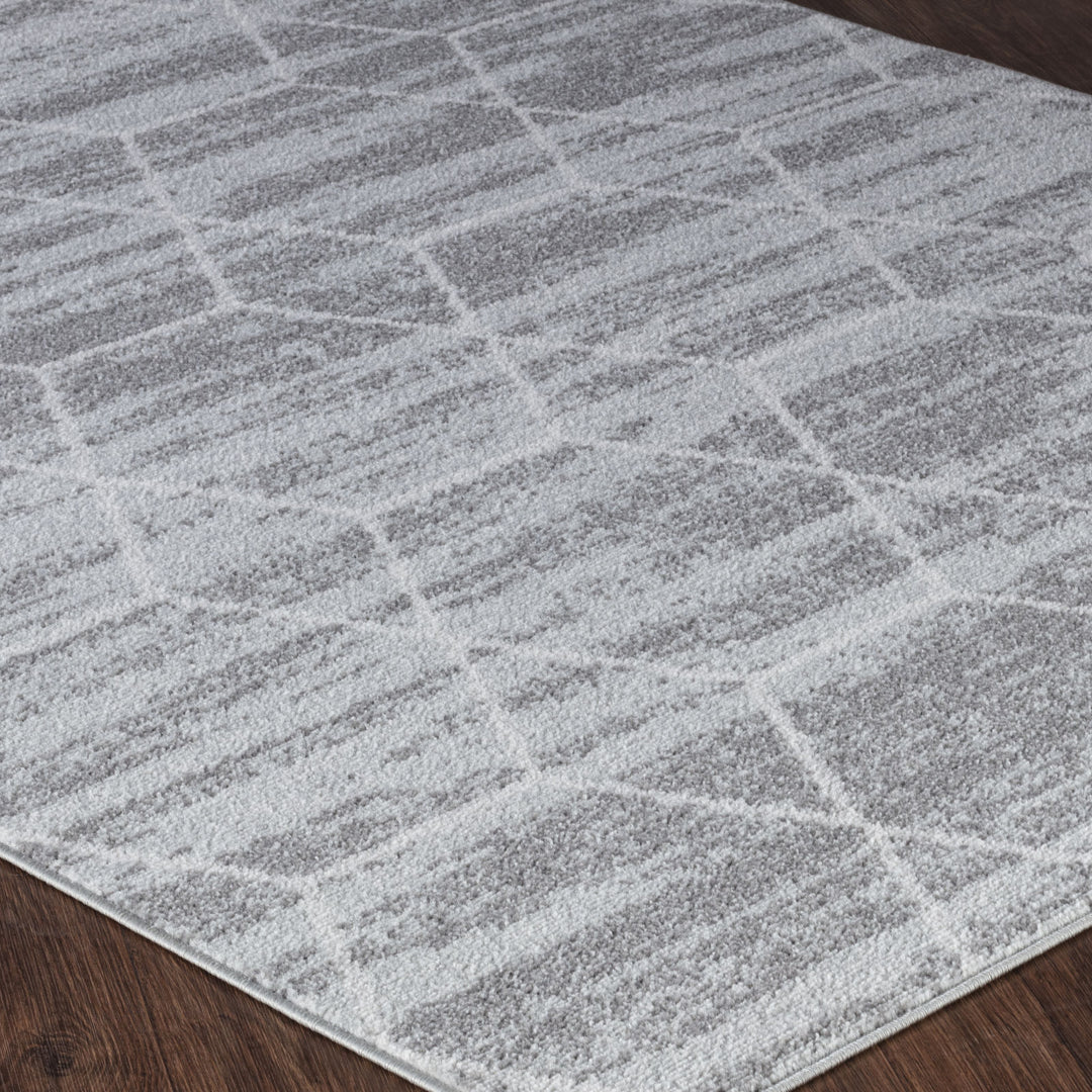 Tapis Scandinave Moderne Gris/Blanc Positano