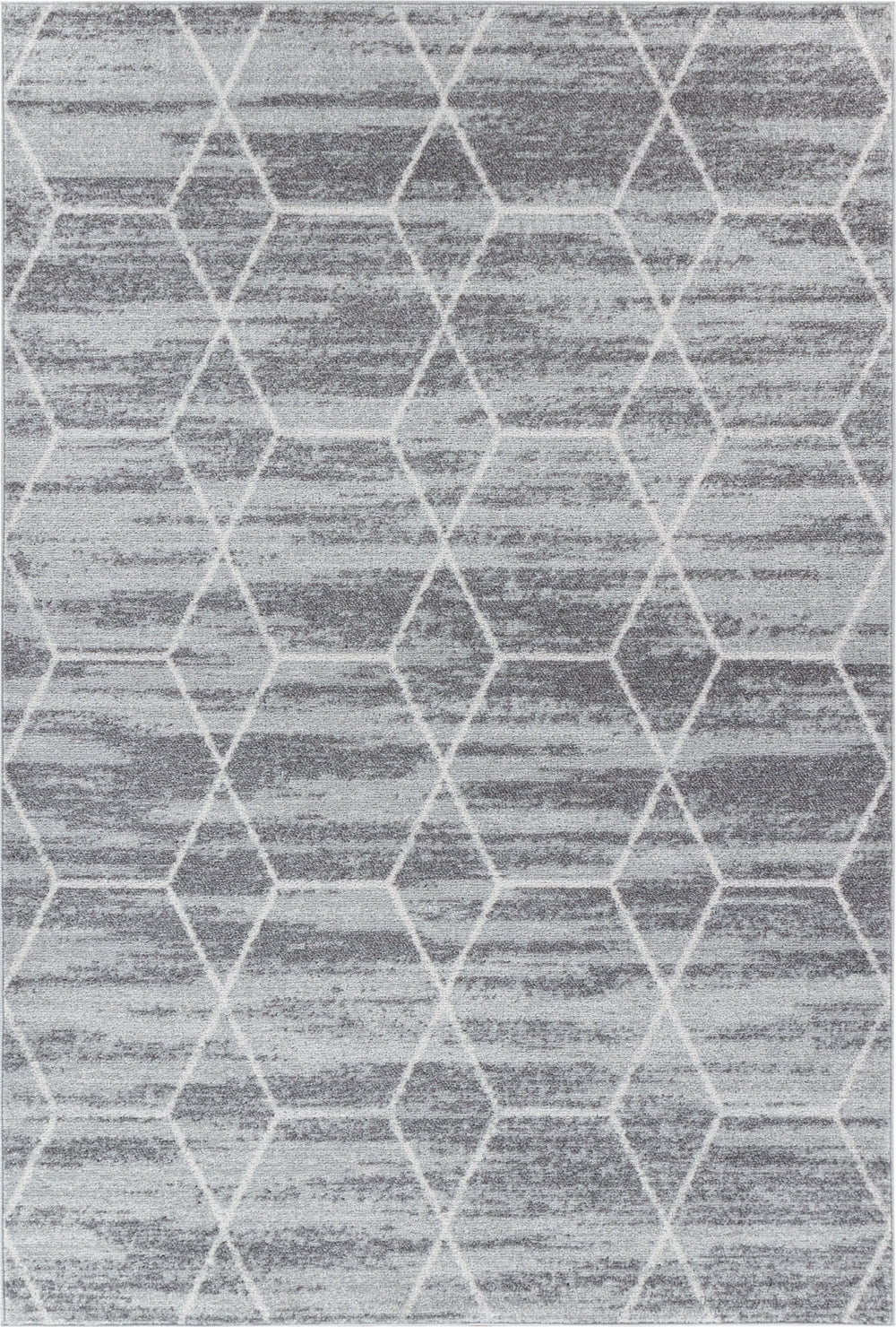 Tapis Scandinave Moderne Gris/Blanc Positano