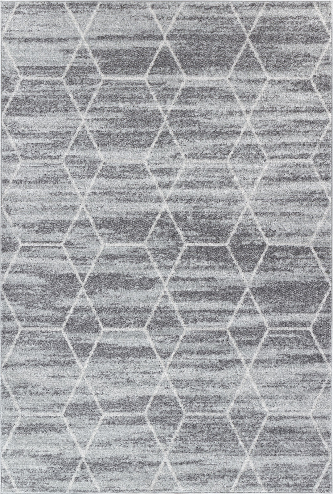Tapis Scandinave Moderne Gris/Blanc Positano