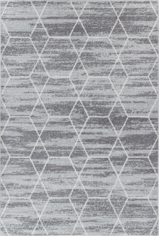 Tapis Scandinave Moderne Gris/Blanc Positano