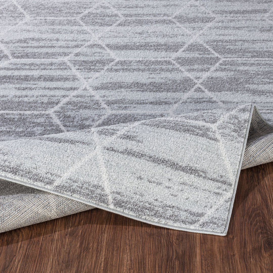 Tapis Scandinave Moderne Gris/Blanc Positano