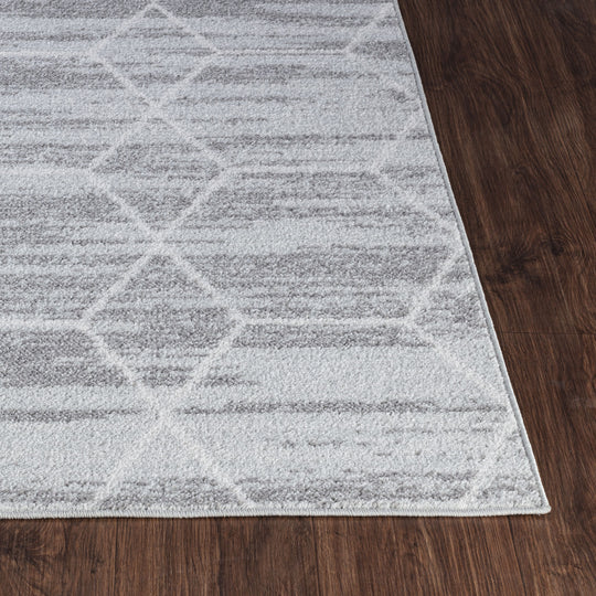 Tapis Scandinave Moderne Gris/Blanc Positano