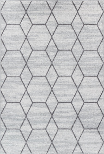 Tapis Scandinave Moderne Blanc/Gris Positano