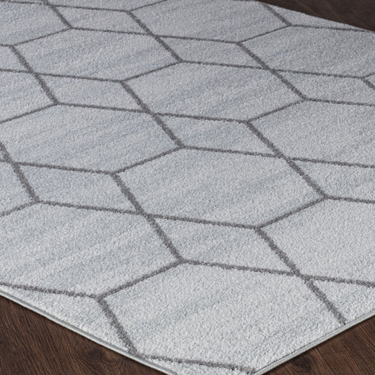 Tapis Scandinave Moderne Blanc/Gris Positano