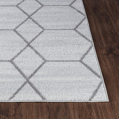 Tapis Scandinave Moderne Blanc/Gris Positano