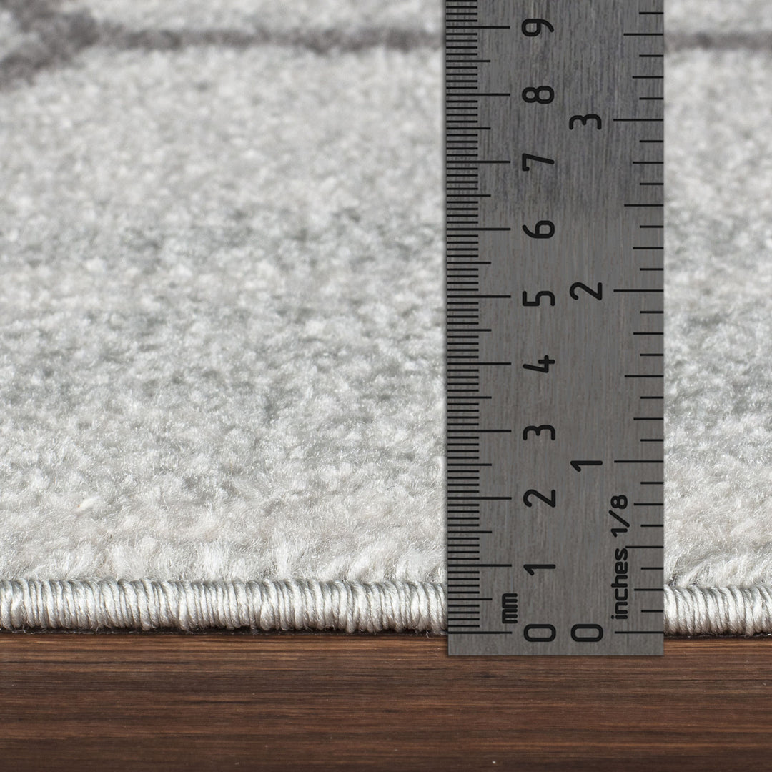 Tapis Scandinave Moderne Blanc/Gris Positano