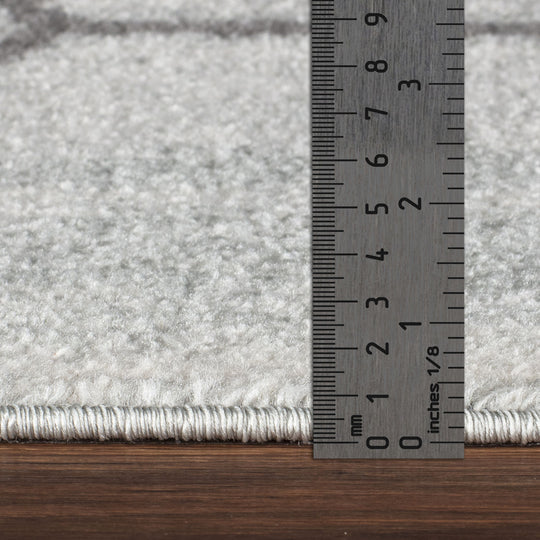 Tapis Scandinave Moderne Blanc/Gris Positano