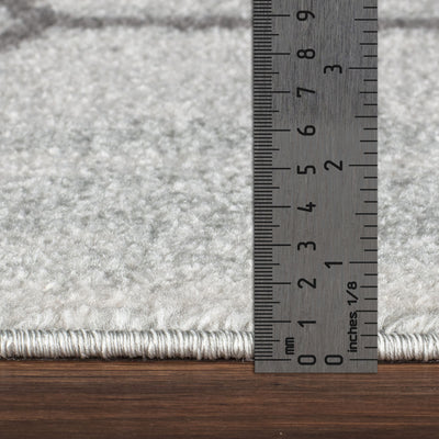 Tapis Scandinave Moderne Blanc/Gris Positano