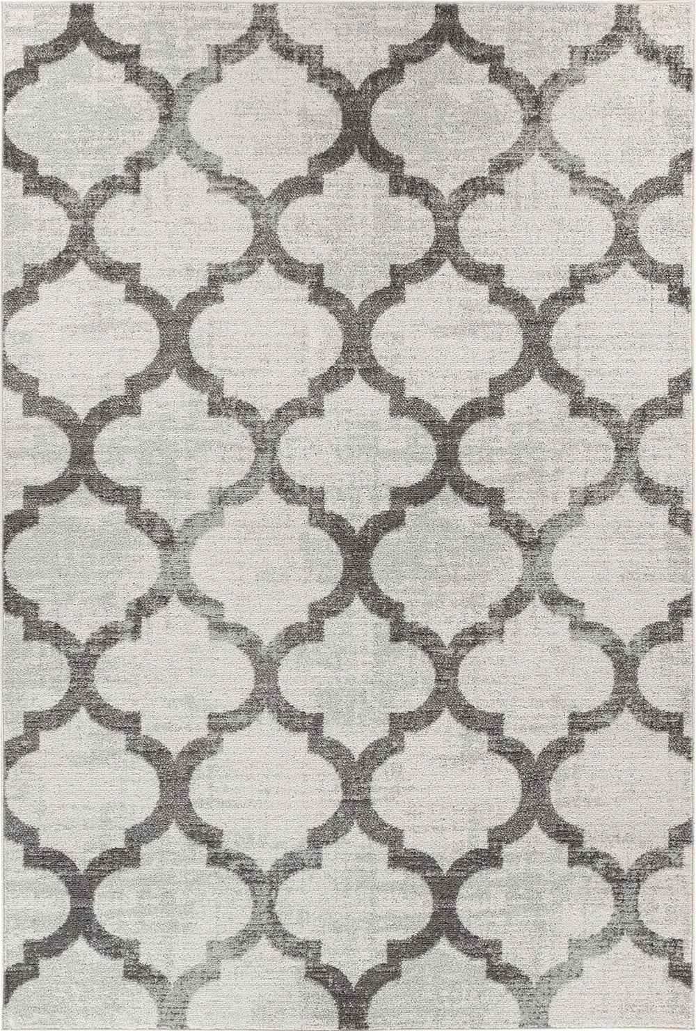 Tapis Vintage Marocain Traditionnel Blanc/Gris Moab