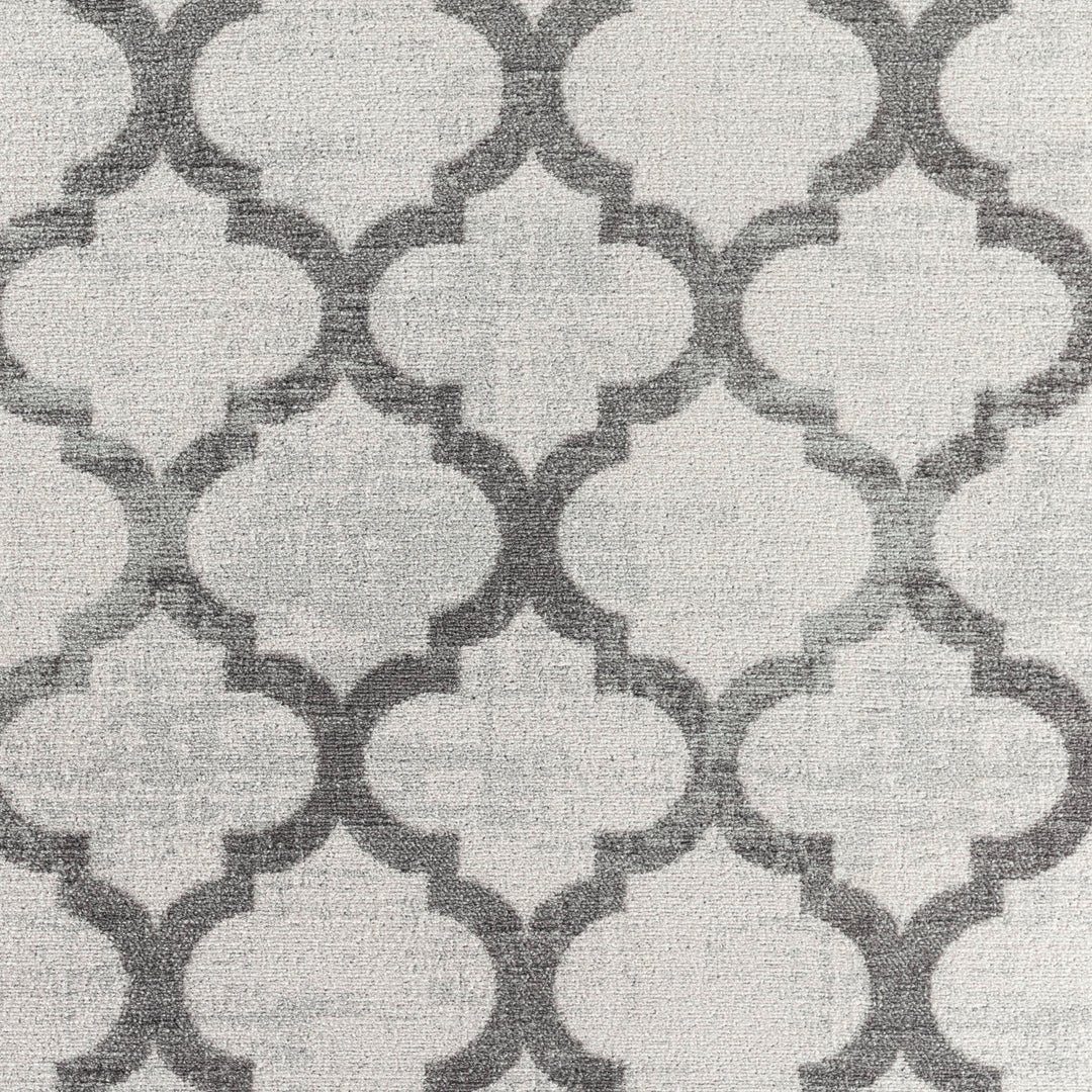 Tapis Vintage Marocain Traditionnel Blanc/Gris Moab