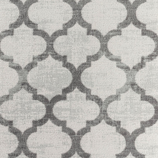 Tapis Vintage Marocain Traditionnel Blanc/Gris Moab