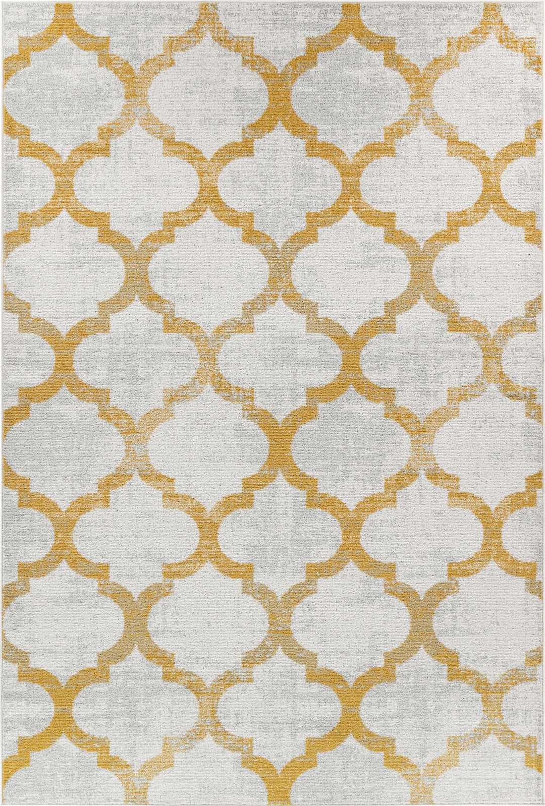 Tapis Vintage Marocain Traditionnel Blanc/Jaune Moab