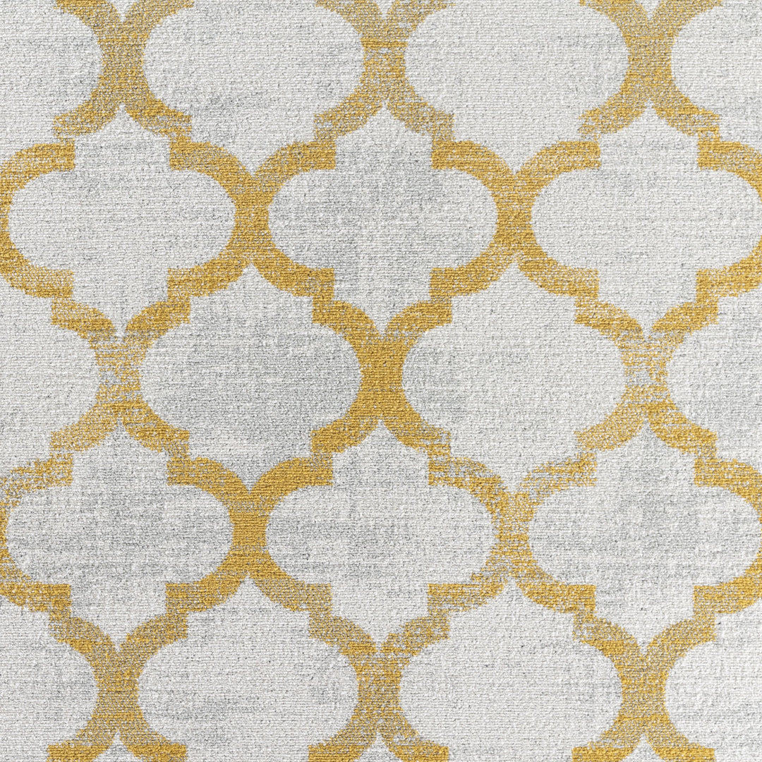 Tapis Vintage Marocain Traditionnel Blanc/Jaune Moab