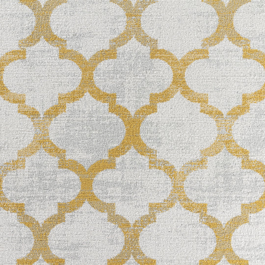 Tapis Vintage Marocain Traditionnel Blanc/Jaune Moab