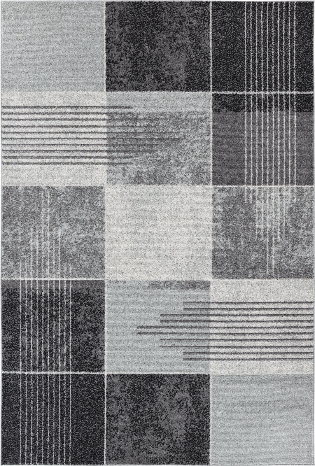 Tapis Scandinave Vernal Moderne Noir/Gris
