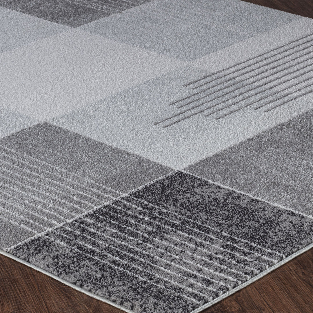 Tapis Scandinave Vernal Moderne Noir/Gris