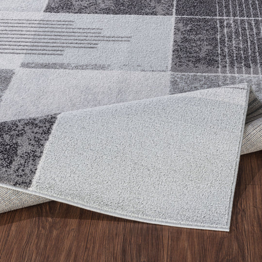 Tapis Scandinave Vernal Moderne Noir/Gris