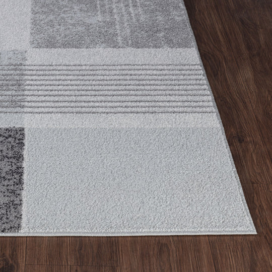 Tapis Scandinave Vernal Moderne Noir/Gris
