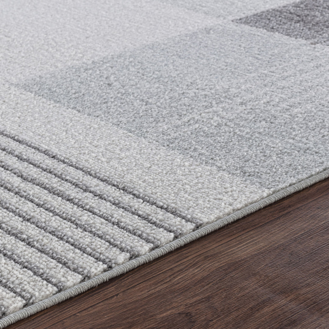 Tapis Scandinave Vernal Moderne Noir/Gris