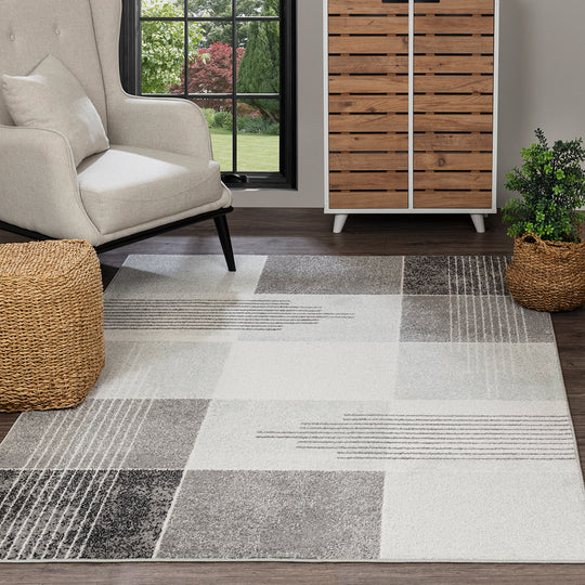 Tapis Scandinave Vernal Moderne Gris
