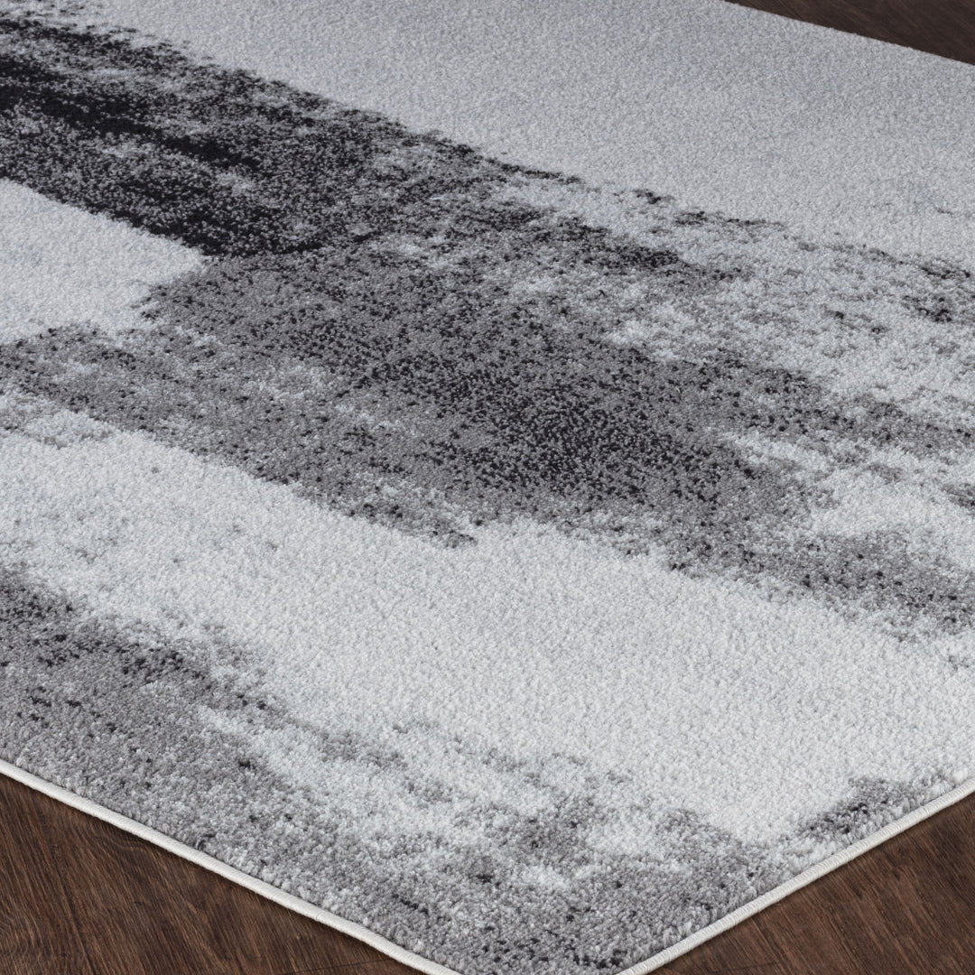 Tapis Abstrait Moderne Gris Elko