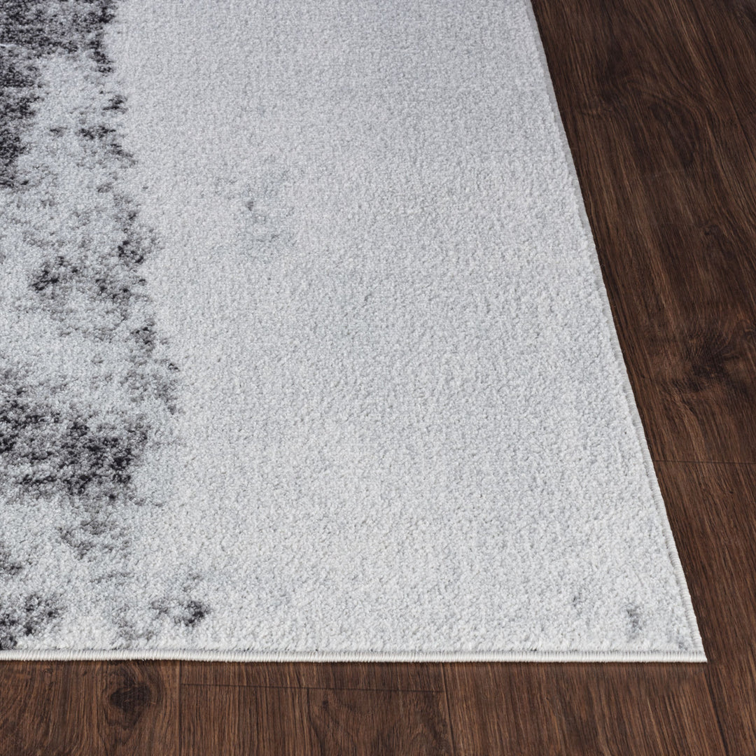 Tapis Abstrait Moderne Gris Elko