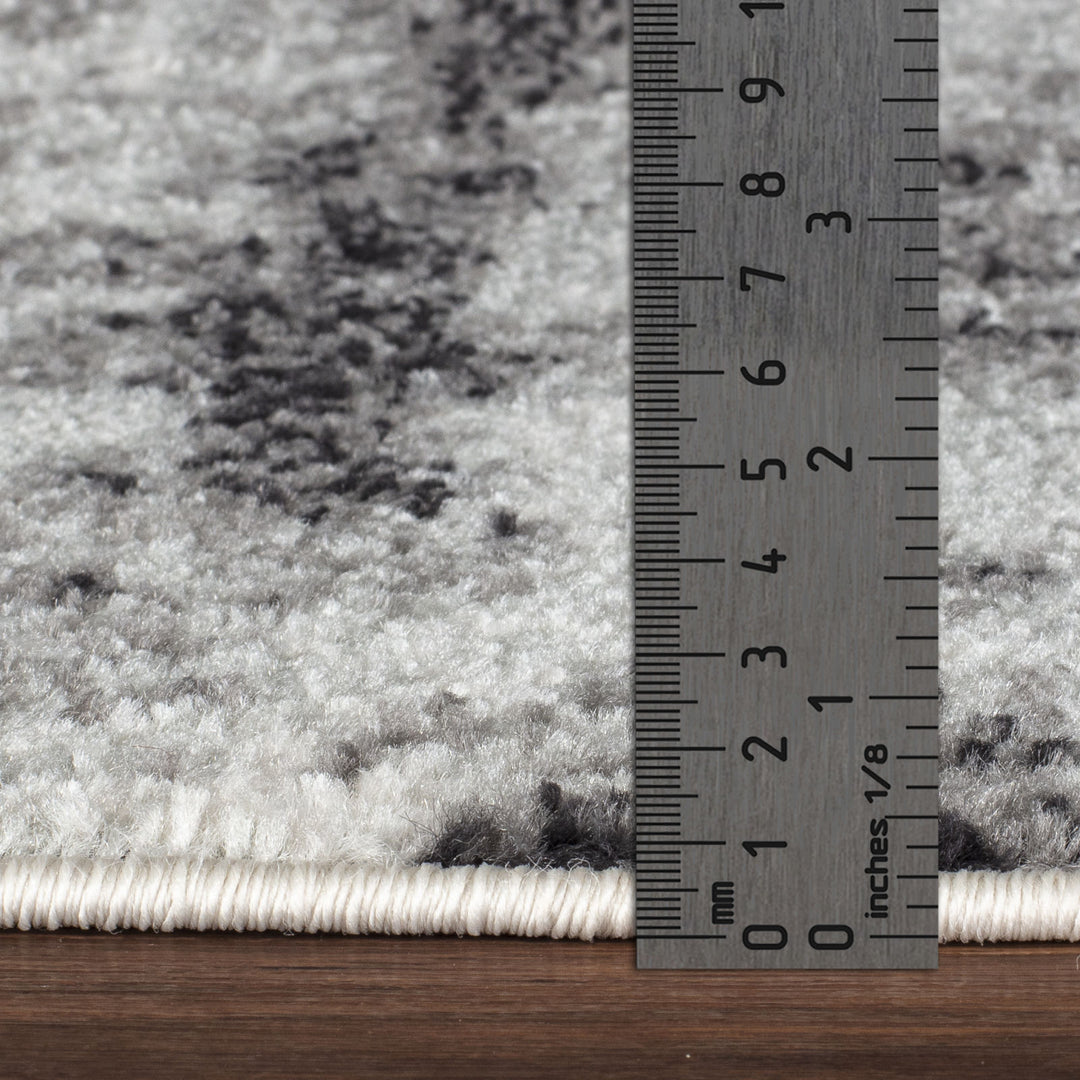 Tapis Abstrait Moderne Gris Elko