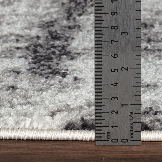 Tapis Abstrait Moderne Gris Elko
