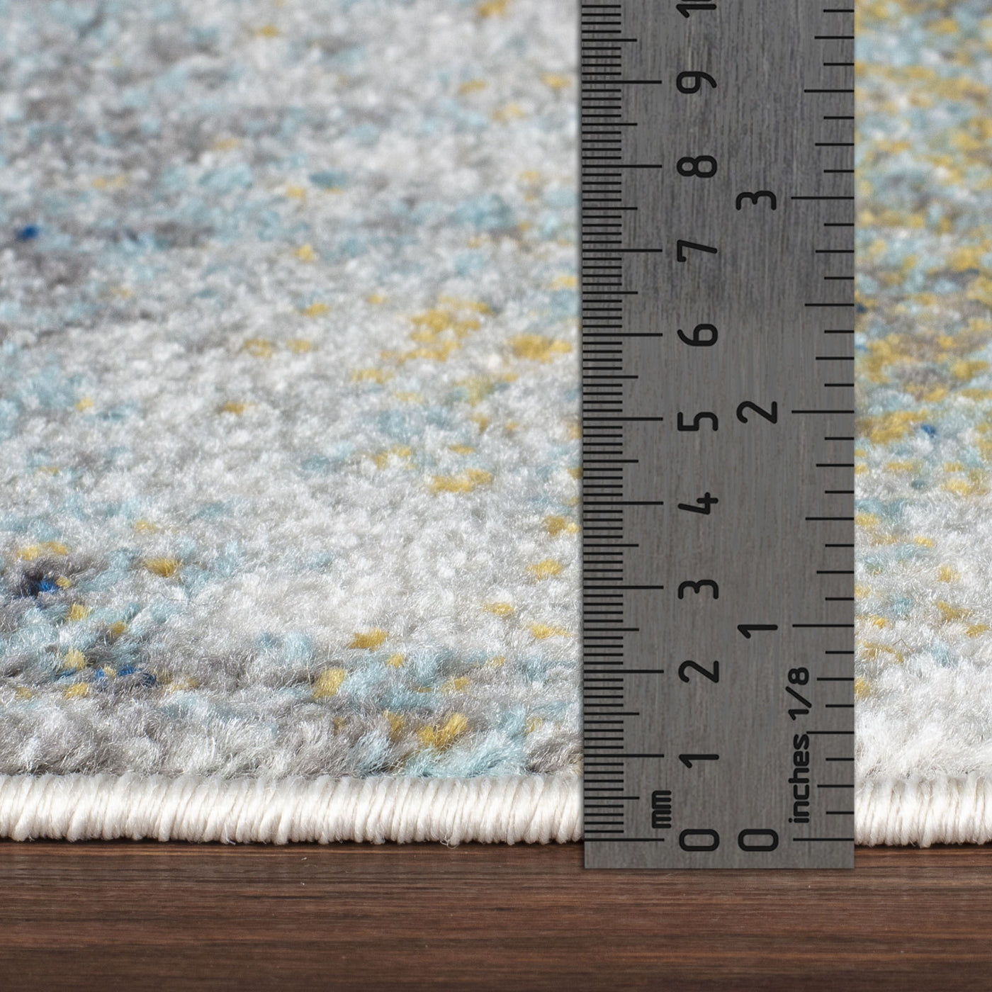 Tapis Abstrait Moderne Turquoise/Jaune Elko