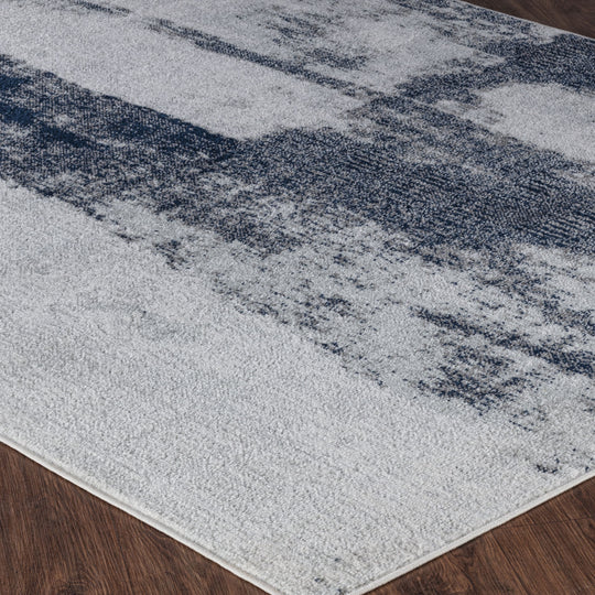 Tapis Abstrait Moderne Bleu/Gris Elko