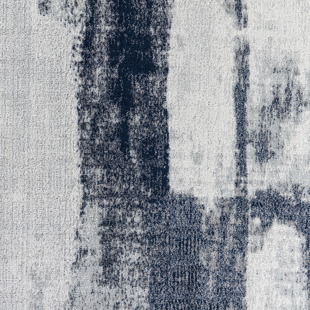 Tapis Abstrait Moderne Bleu/Gris Elko