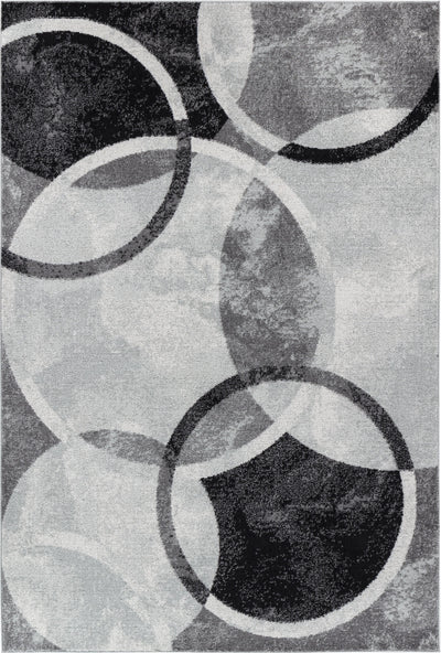 Tapis Scandinave Moderne Noir/Gris/Blanc Fallon